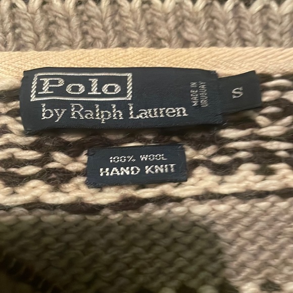 Vintage Ralph Lauren reindeer and pine tree motif bomber sweater, size small - Picture 9 of 9